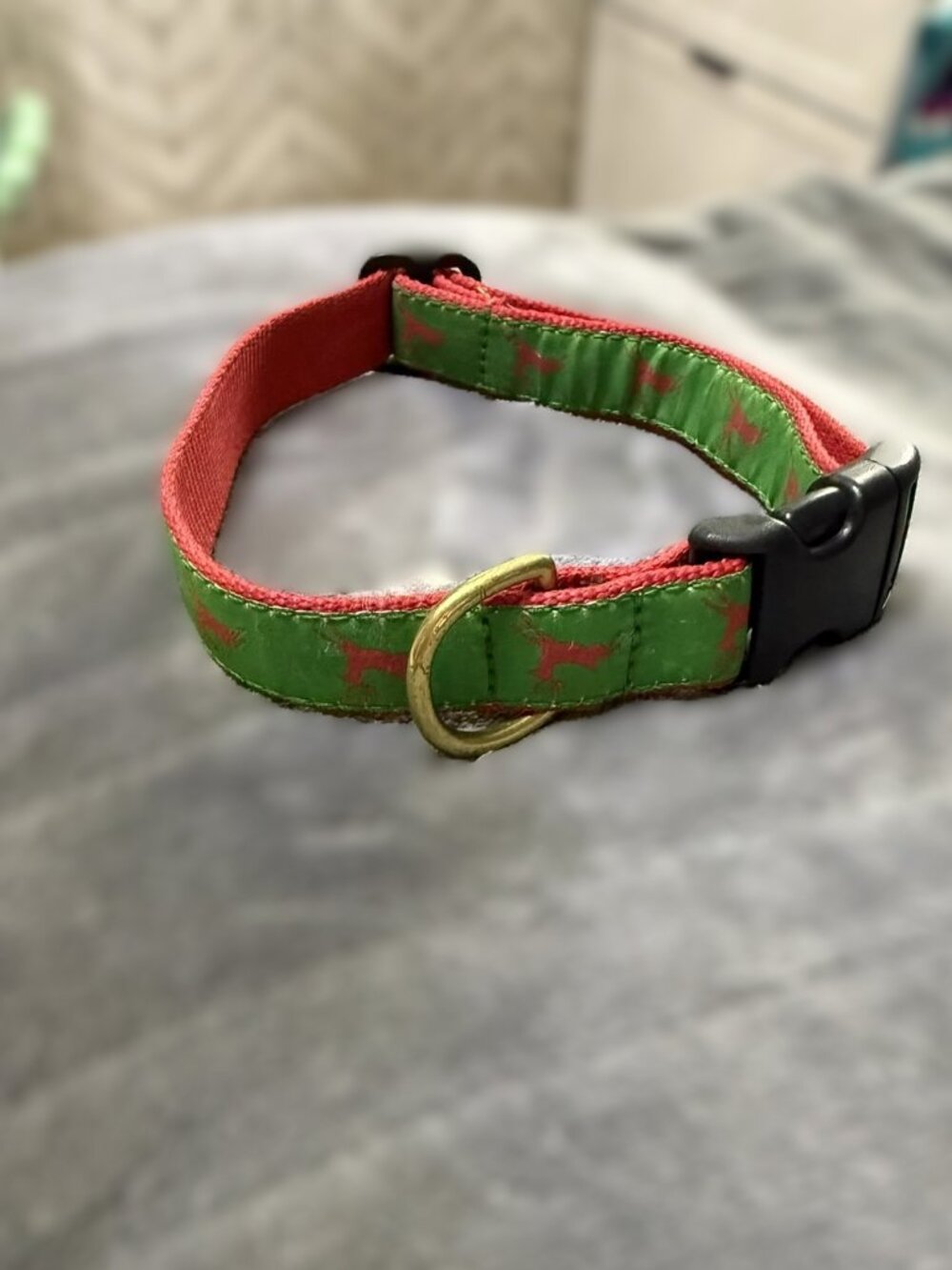 Up Country Reindeer Dog Collar Size Large